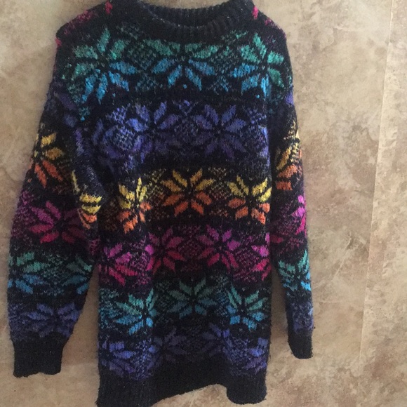 east west fashions Sweaters - 🌈 vintage rainbow sweater